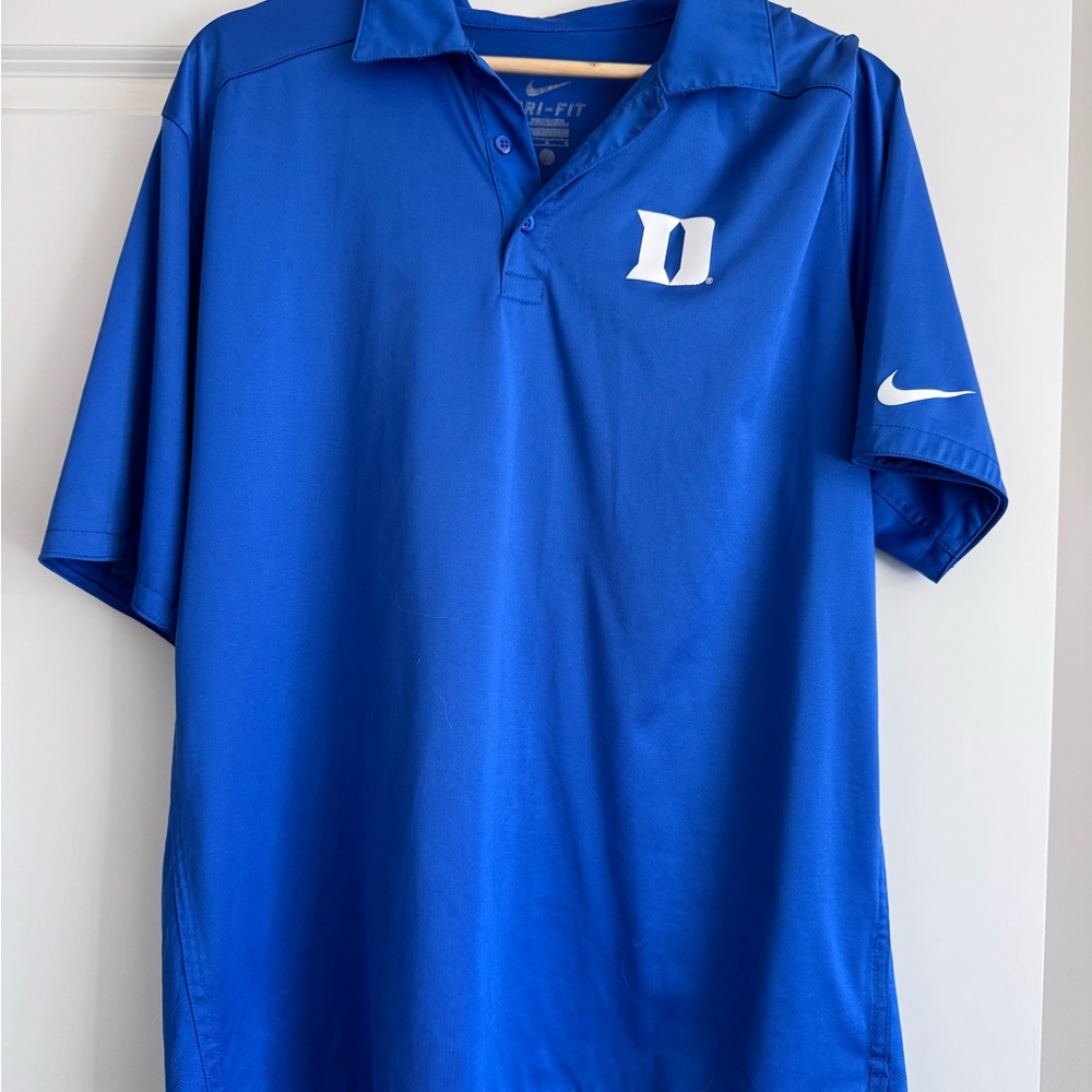 Nike Men's Blue Duke Logo Dri-FIT Polo